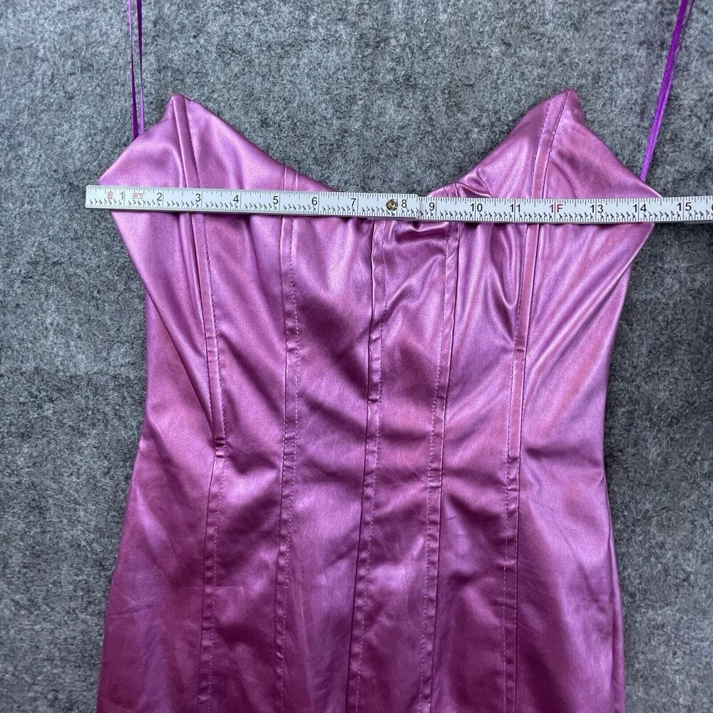 Blanc Clothing Corset Dress Medium Metallic Structured Slits Festival Barbie - Picture 4 of 9